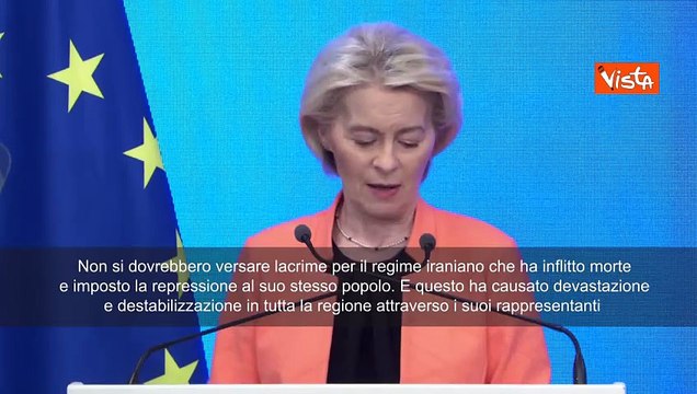 Crisi Iran, Von der Leyen: Non si dovrebbero versare lacrime per morte Khamenei