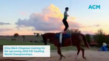 Eliza Wark-Chapman prepares for the 2026 FEI Vaulting World Championships