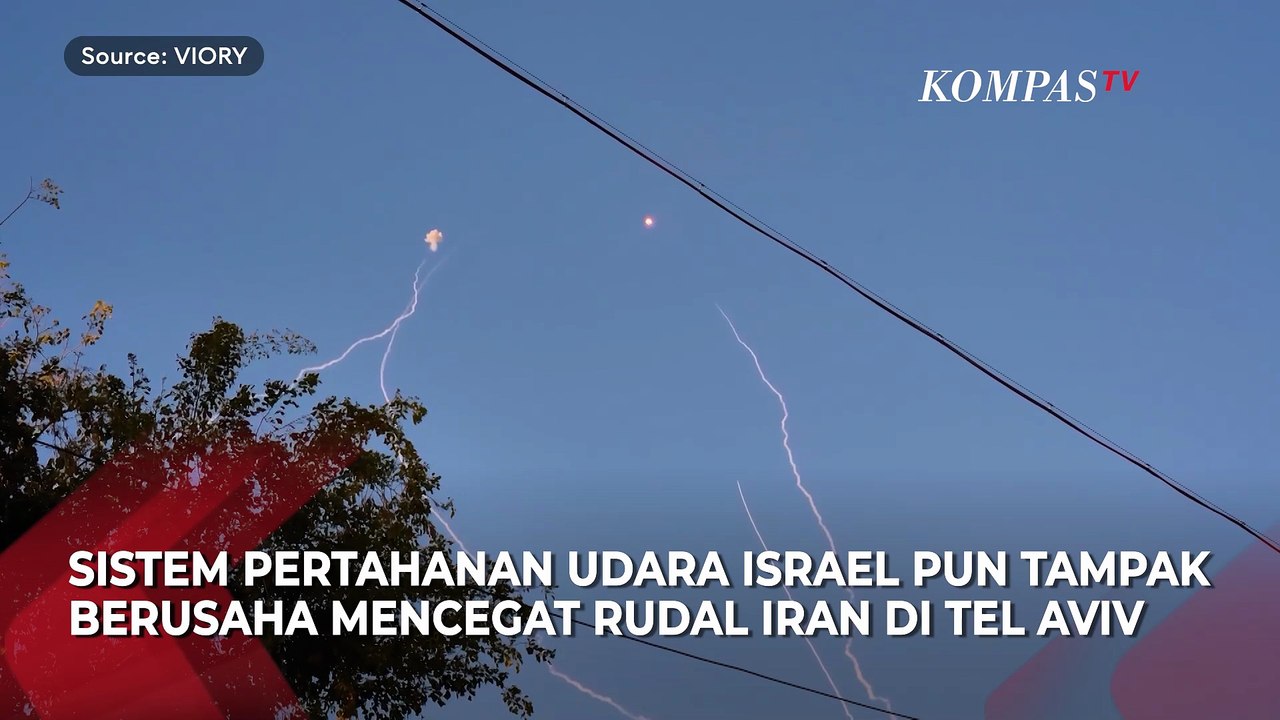 Melesat! Gelombang ke-31 Rudal Iran Serang Israel, Warga Tel Aviv Lari ke Bunker