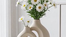 Modern Nordic Faux Ceramic Vase Set | Beautiful Living Room Decor Idea