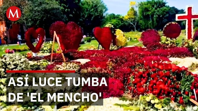 Así luce la tumba de Nemesio Oseguera Cervantes, 'El Mencho', a 15 días de su muerte