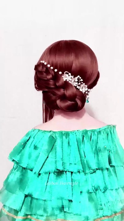 Easy low bun hairstyle for girls