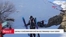 Çekyalı 5 dağcının Mor Dağı’na kış tırmanışı 9 saat sürdü
