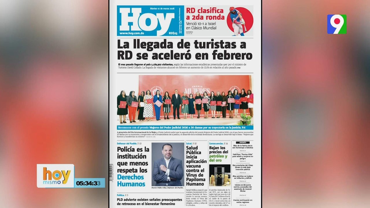 Titulares prensa dominicana martes 10 de marzo 2026 | Hoy Mismo