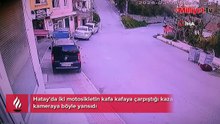 Kafa kafaya çarpıştılar! Yere savrulan 3 kişi...