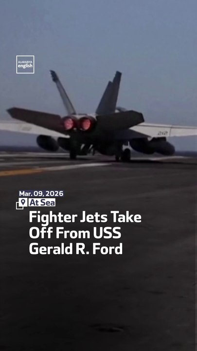 Fighter Jets Take Off From USS Gerald R. Ford