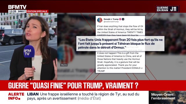 Guerre au Moyen-Orient: Donald Trump assure que la guerre est quasi finie