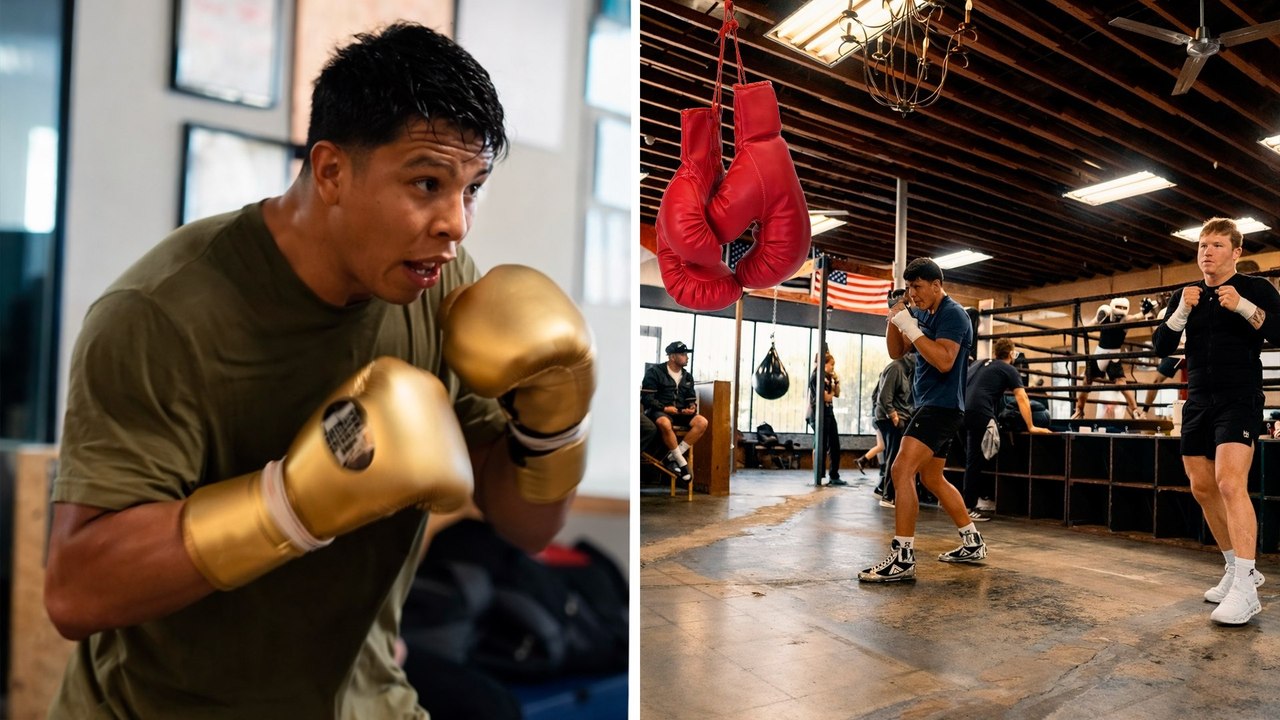 Jaime Munguía trains with Canelo Álvarez ahead of his return to the ring