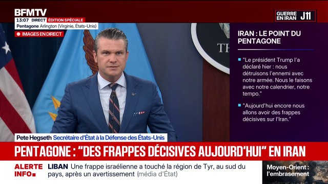 Guerre au Moyen-Orient: Aujourd'hui, nous allons avoir des frappes décisives sur l'Iran , annonce Pete Hegseth, secrétaire d'État à la Défense des États-Unis