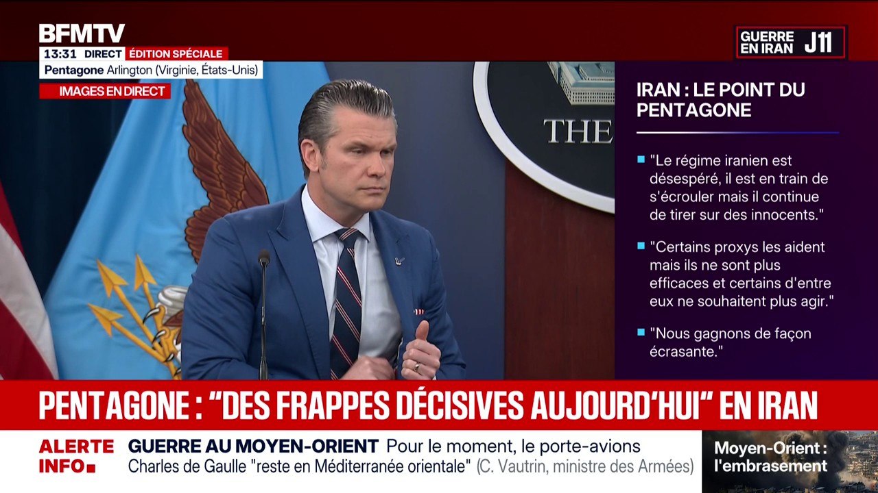 "Si l'Iran devait arrêter les flux de pétrole du détroit d'Ormuz, il serait attaqué encore vingt fois plus fort", menace Pete Hegseth
