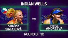 Defending champion Andreeva rages in loss to Siniakova