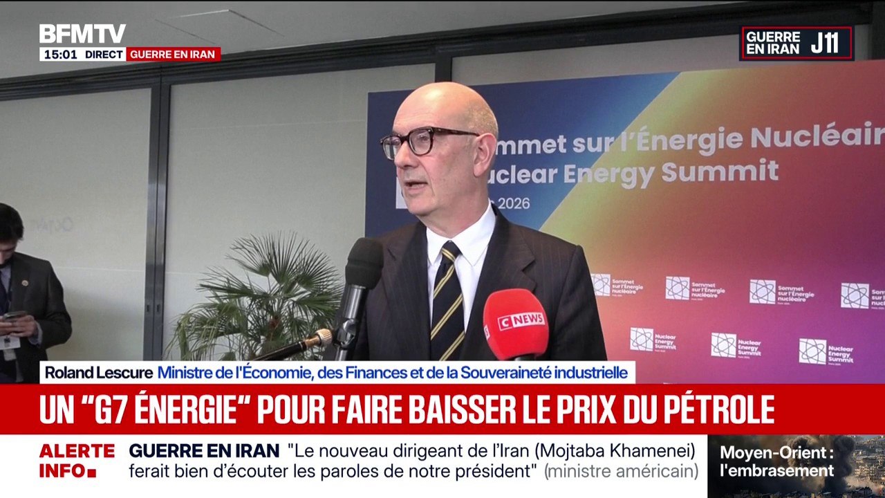 "Le nœud de l'enjeu, c'est le détroit d'Ormuz" estime Roland Lescure après la réunion du G7 énergie