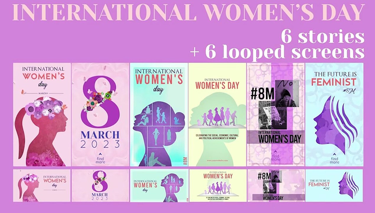 International Womens Day Social Media Stories Pack - AfterEffects Templates - WorldASR.com