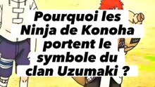 Pourquoi les shinobi de Konoha portent le logo du clan Uzumaki ?