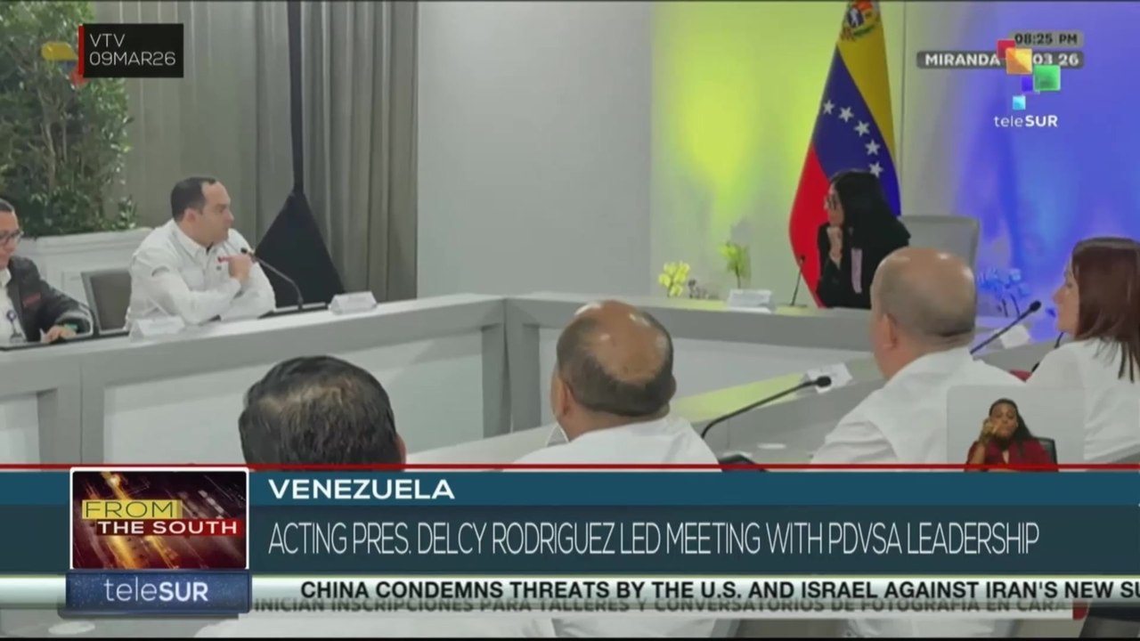 Acting pres. Delcy Rodriguez led meeting with PDVSA leadership