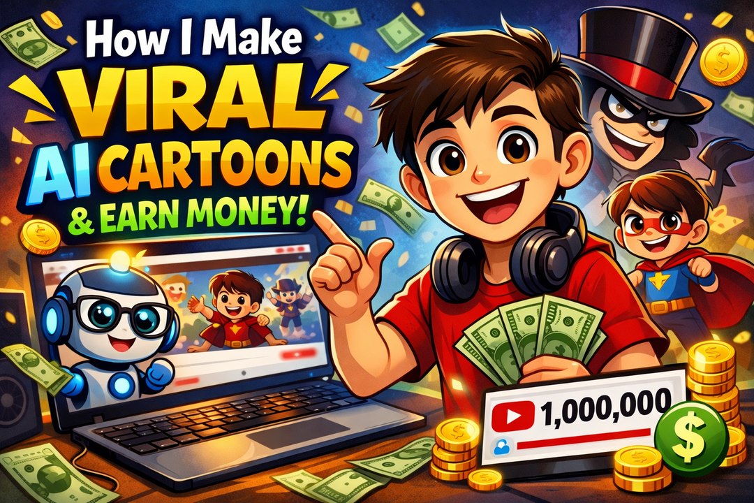 How I Make Viral AI Cartoon Videos and Earn Money | Inspiring Story (AI Animation)