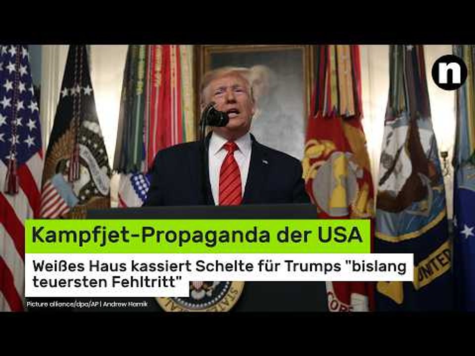 Kampfjet-Propaganda der USA: Weißes Haus kassiert Schelte für Trumps 'bislang teuersten Fehltritt'