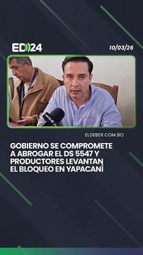 Gobierno se compromete a abrogar el DS 5547 y productores levantan el bloqueo en Yapacaní