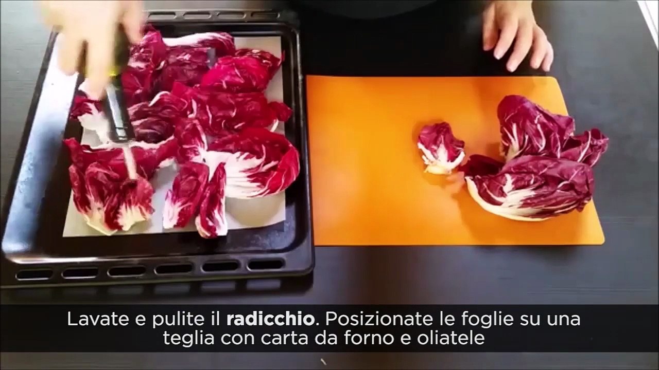Pasta con crema di radicchio e noci