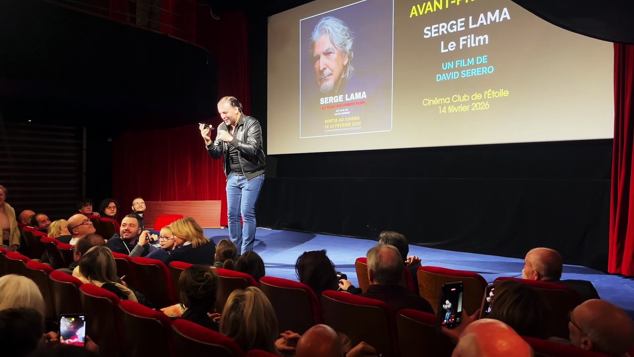 David Serero appelle Serge Lama durant l'avant-premiere de Serge Lama : Le Film (2026)