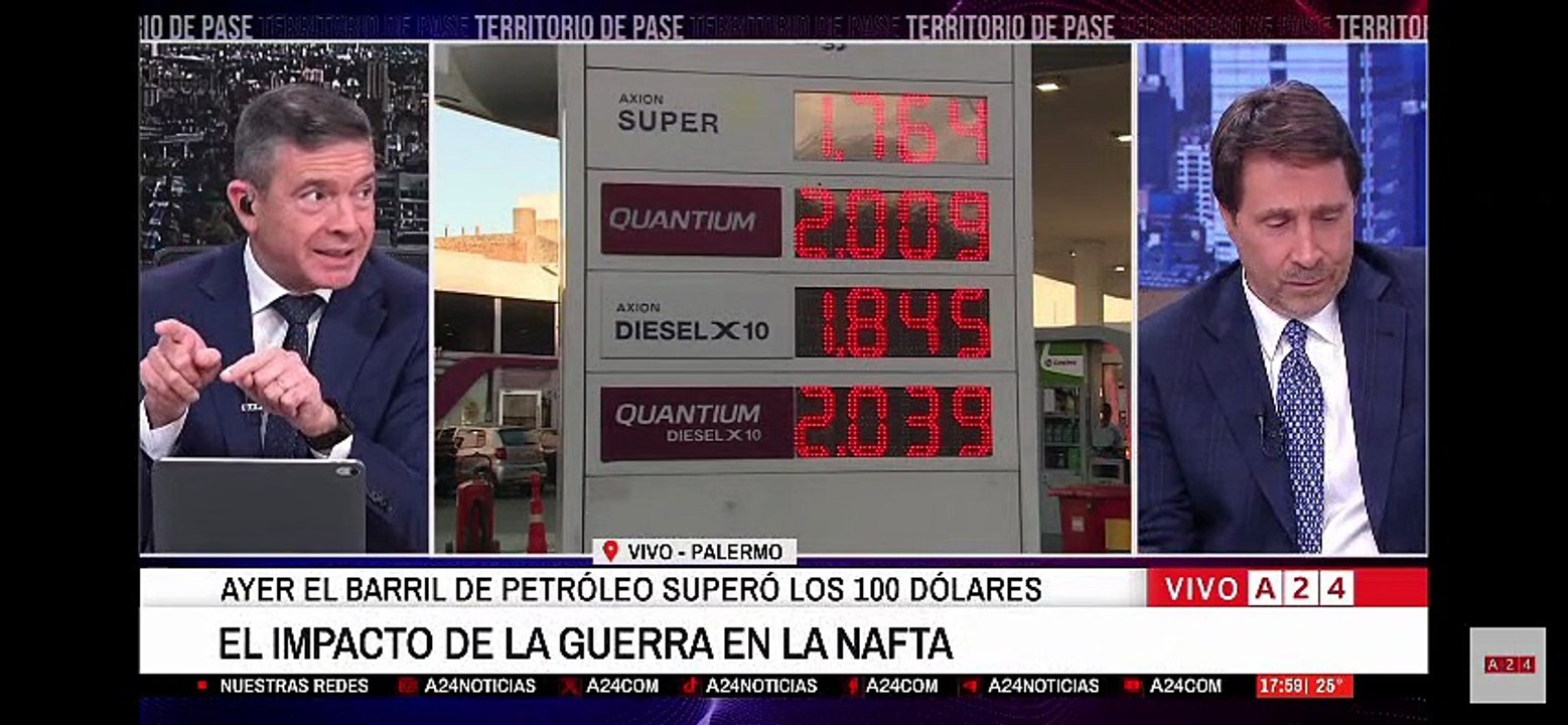 Feinmann lanzó una insólita explicación sobre el aumento de la nafta: “Sintió el efecto”