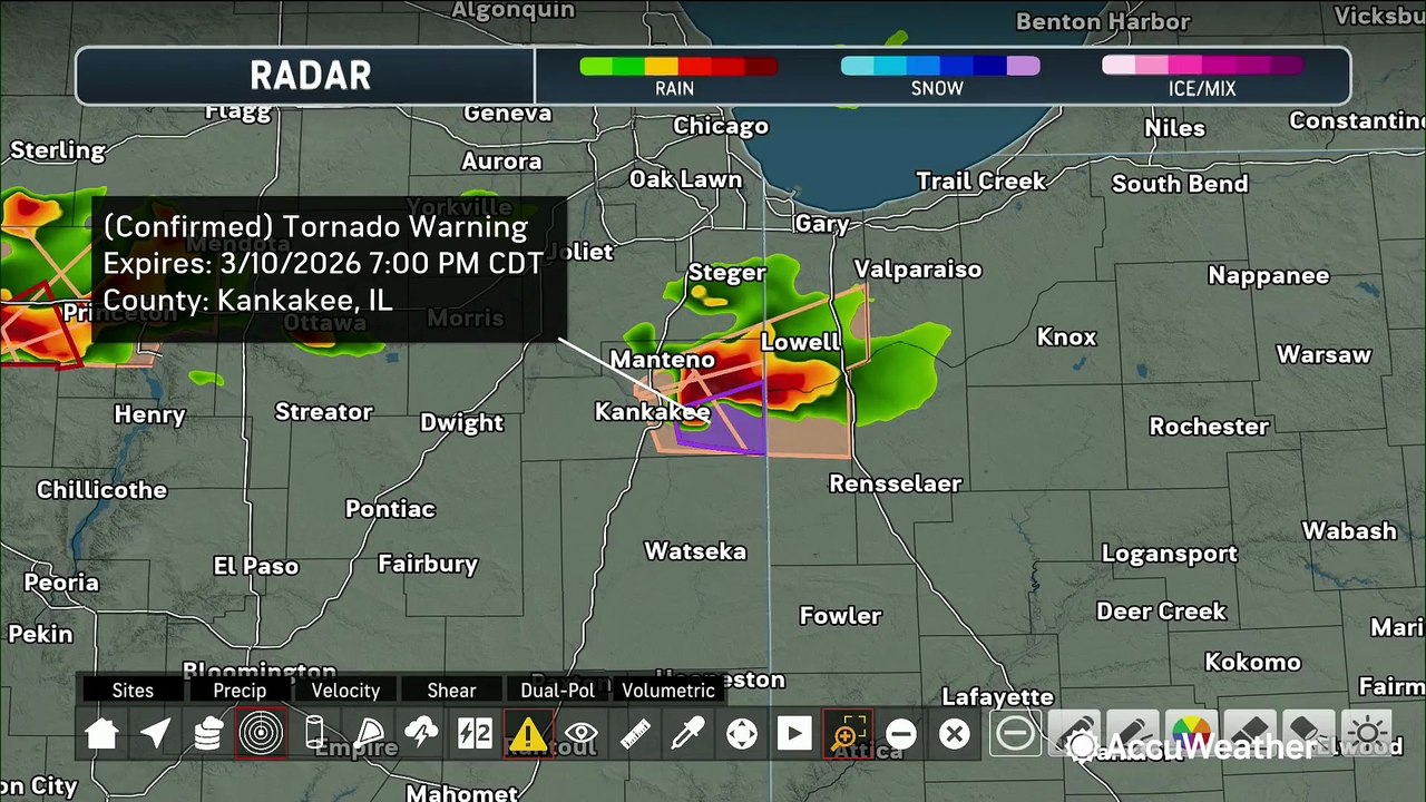 Massive hail damages cars and homes amid tornado-warned storms in Illinois