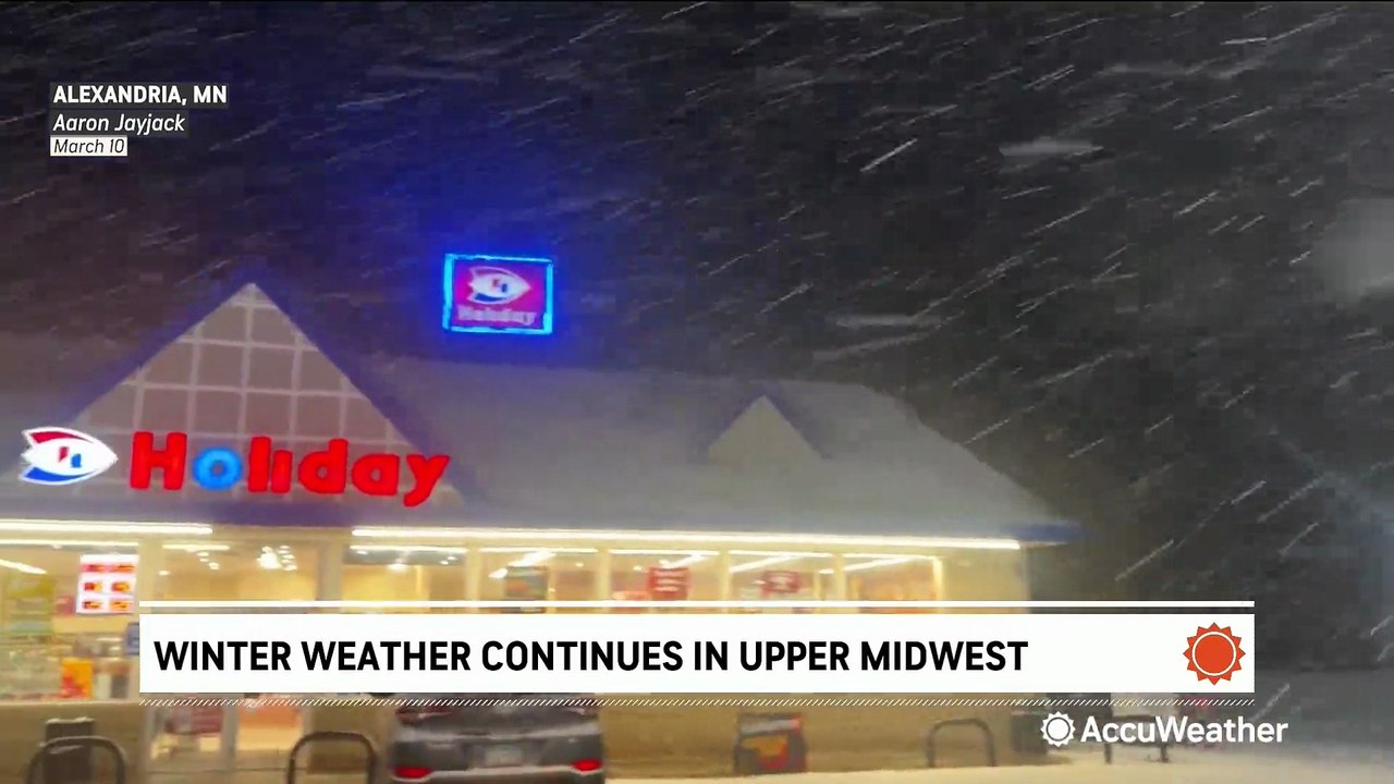 Snow falls in the Upper Midwest as tornadoes strike farther south