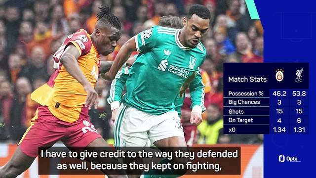 Slot rues squandered chances in Liverpool loss at Galatasaray