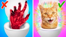 Meowsome Cat Challenge 😸 Skibidi Toilet Fun & Life Hacks