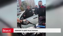 Esenyurt'ta şerit ihlali kavgası; sopayla motokuryenin üzerine yürüdü