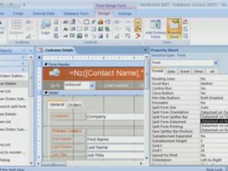 Access 2007 Demo: Forms & Datasheets