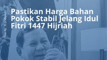 Presiden PrabowoPastikan Harga Bahan Pokok Stabil Jelang Idul Fitri 1447 Hijriah