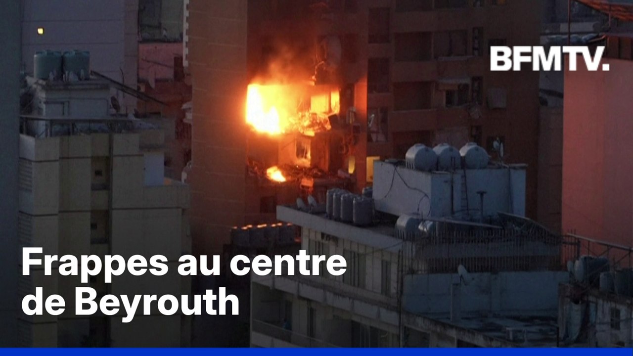 Un appartement touché après une frappe israélienne dans le centre de Beyrouth, le Sud-Liban également frappé