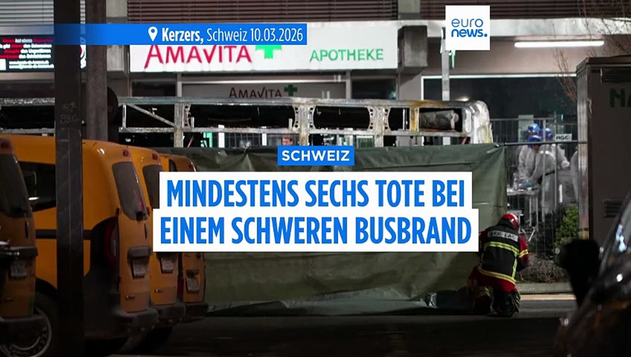 Bus-Brand in der Schweiz: Mindestens 6 Tote und mehrere Verletzte