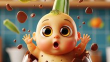 🍫 Chocolate Vegetable Babies Break Free! 🥔🥦🌿 Cute ASMR #shorts #asmr #animation #cute