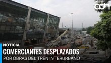 Obras del Tren Interurbano dejan a comerciantes sin lugar para trabajar