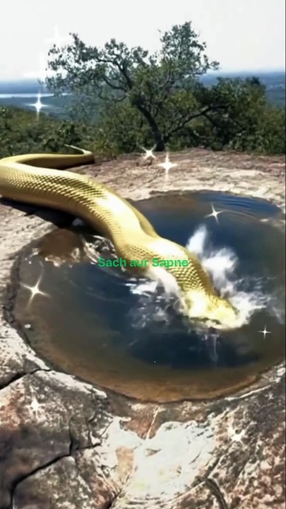 पवित्र कुंड में कूदा सोने का नाग! 😱 ऐसा चमत्कार देखकर लोग रह गए हैरान 🐍 #nag
