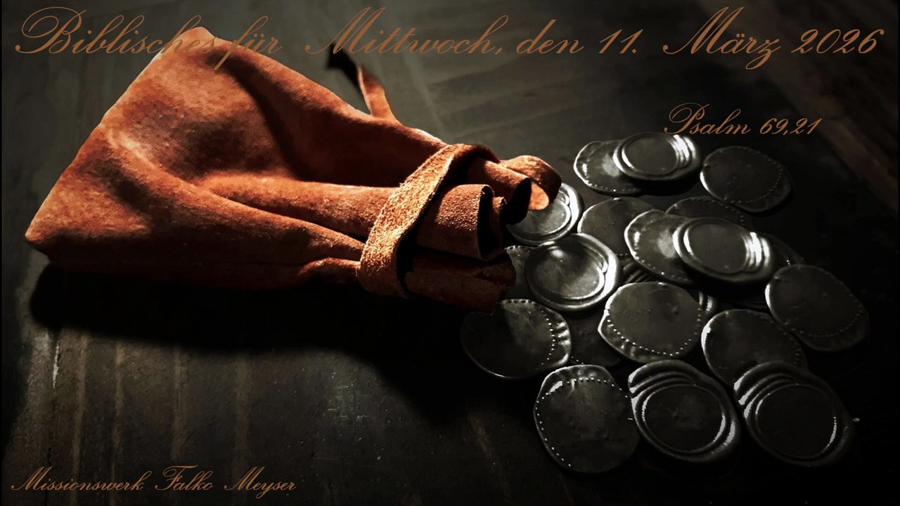 Biblisches für Mittwoch, den 11. März 2026, zu Psalm 69,21