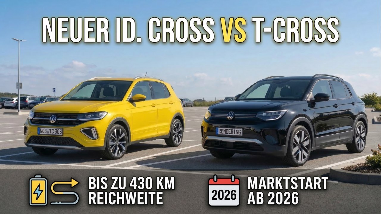 VW ID. Cross Konzept vs VW T-Cross – Technik, Maße, Ausblick