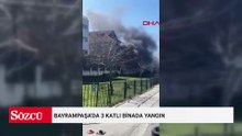 Bayrampaşa'da 3 katlı binada yangın