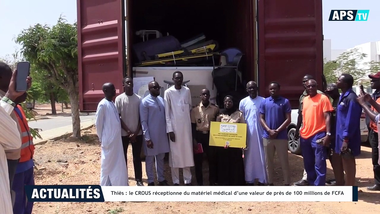 Wlf-Thiès - le CROUS réceptionne du matériel médical d’une valeur de près de 100 millions de FCFA