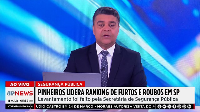 Pinheiros lidera ranking de furtos e roubos em São Paulo