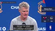 Kerr praises Adebayo's 'impressive' 83-point game
