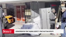 Güngören'de yük taşıma sepeti 1'inci kattan düştü