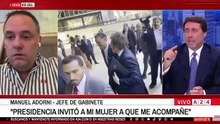 "Vengo a deslomarme": Adorni admitió que su esposa viajó en el avión presidencial y defendió la decisión