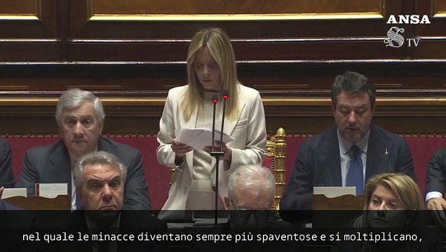 Meloni: Non siamo in guerra e non ci vogliamo entrare