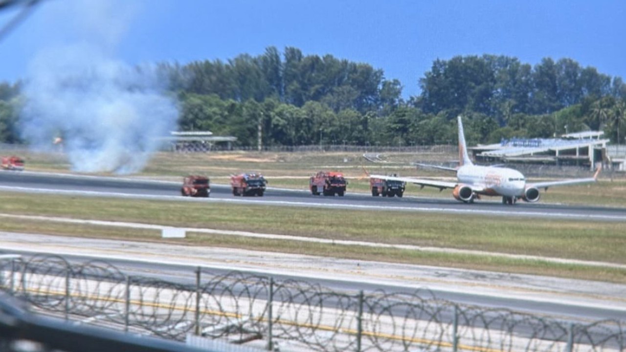 Atterraggio da brividi in Thailandia: aereo perde una ruota e si ferma sulla pista