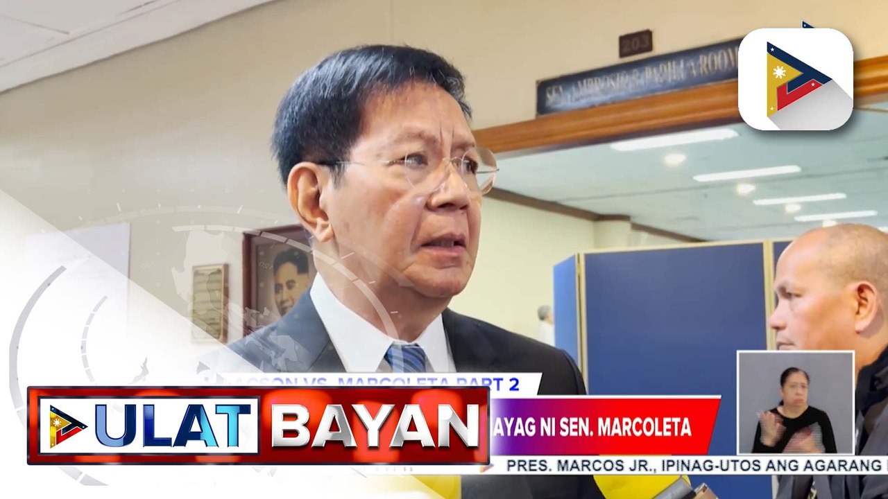 Sen. Lacson, sinagot ang mga pahayag ni Sen. Marcoleta | ulat ni ni Louisa Erispe