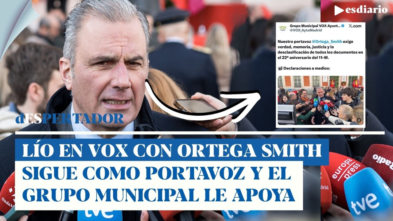 Vox se complica: Ortega Smith sigue ejerciendo como portavoz y el grupo municipal le apoya