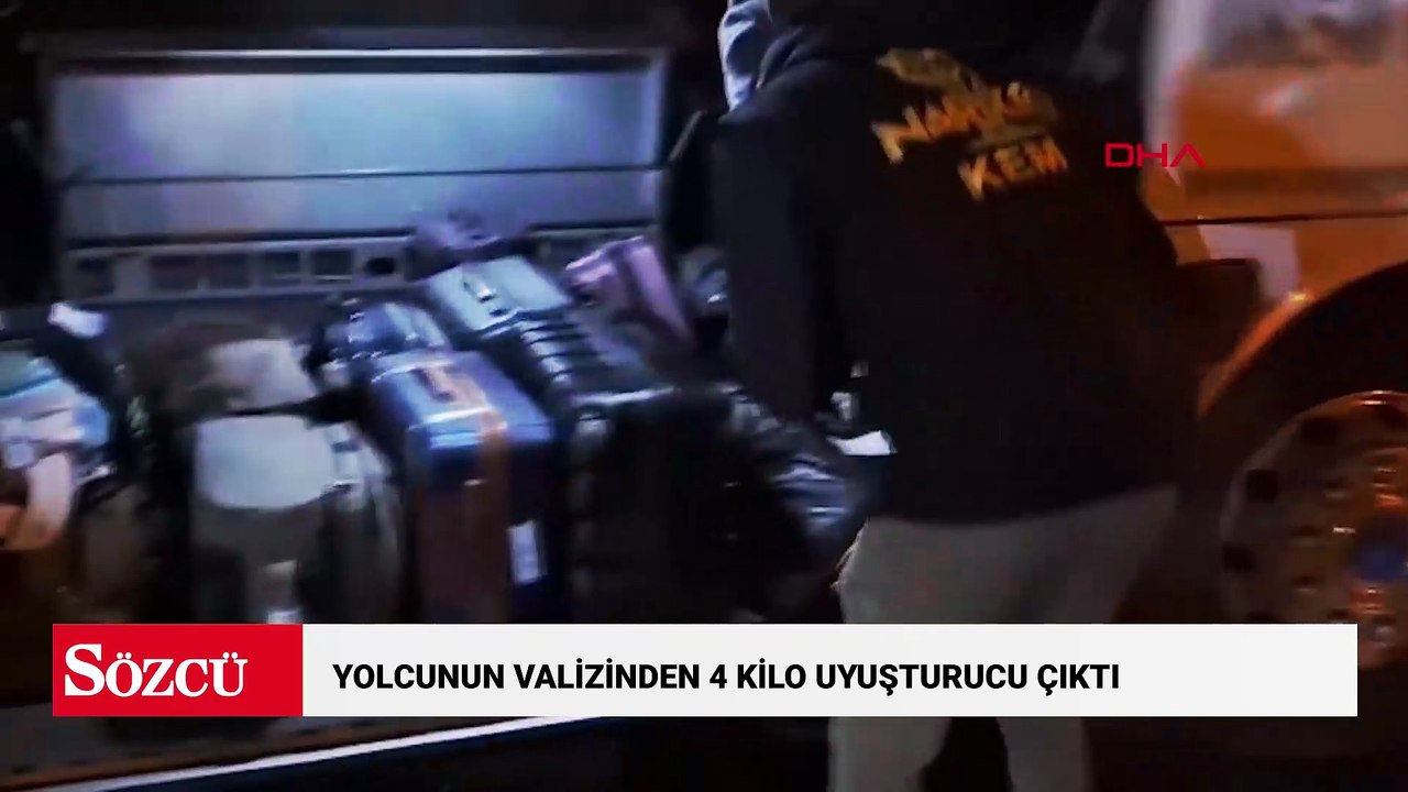 Yolcunun valizinden 4 kilo uyuşturucu çıktı